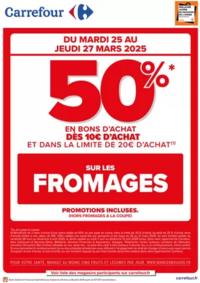 Prospectus Carrefour BARENTIN : OPERATION BON D’ACHAT SUR LE FROMAGE