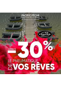 Prospectus Pacific Pêche CHALON SUR SAÔNE : Komando, Session, Caiman, Gecko : À vous le pneumatique de vos rêves à un tarif incroyable jusqu'à -