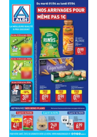 Prospectus Aldi Dadonville : Nos arrivages pour même pas 1€