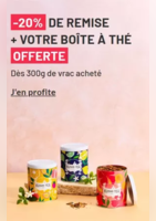 Offre Spéciale 300g vrac : -20% + votre boite à thé offerte - Kusmi Tea