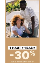 Promos et remises  : 1 Haut + 1 Bas = -30 % sur le moins cher des 2