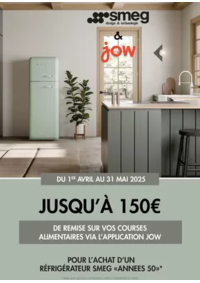 Prospectus Copra PREMERY : Smeg vous offre jusqu'à 150€ de remise sur vos courses alimentaires via l'application JOW