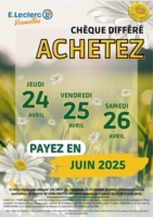 OPERATION CHEQUE DIFFERE AVRIL - E.Leclerc