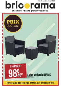Prospectus Bricorama SOUSTONS : PRIX COÛTANT