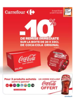Prospectus Carrefour city : 10% DE REMISE IMMEDIATE COCA ORIGINAL ET PLUS DE PROMOS