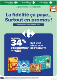 Prospectus Carrefour Market BOURBONNE LES BAINS : LA FIDELITE, CA PAYE... SURTOUT EN PROMOS EN MAI !