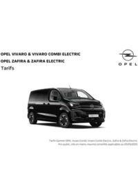 Prospectus Distributeur OPEL SAJUAL ISSOUDUN : Opel Zafira et Vivaro Combi