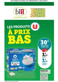 Prospectus Maximarché Saint saulge : LES PRODUITS U À PRIX BAS