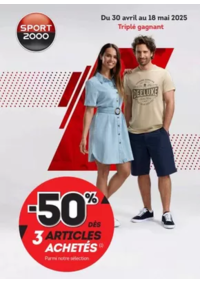 Prospectus Sport 2000 AIRE SUR ADOUR : -50% sur le 3 articles achetés