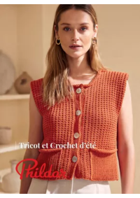 Prospectus Phildar LUNÉVILLE 40 Rue Banaudon : Tricot et Crochet d’été