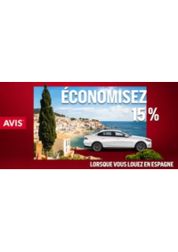 Prospectus AVIS - Clichy - ville : Économisez 15 % sur les locations en Espagne