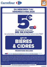 Prospectus Carrefour Contact MORTAGNE DU NORD : OPERATION BON(S) D’ACHAT BIÈRES ET CIDRES