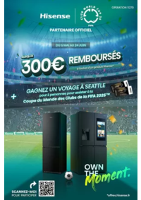 Prospectus Boulanger Villars : OFFRE Hisense : jusqu'à 300€ remboursés !