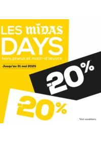 Prospectus Midas Altkirch : -20% SUR TOUT L’ENTRETIEN DE VOTRE VÉHICULE !