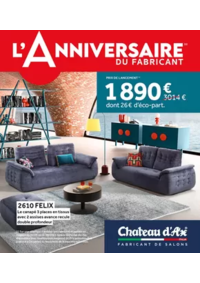 Prospectus Château d´Ax Billere : L'ANNIVERSAIRE DU FABRICANT