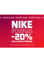Promos et remises  : Nike -20% sur le prix d'origine