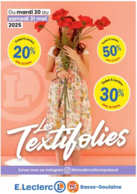 Prospectus E.Leclerc BASSE GOULAINE : TEXTIFOLIES