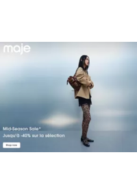 Prospectus Maje GRENOBLE 12 place Grenette : Jusqu’à -40% sur la sélection