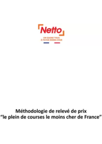 Prospectus Netto Niort : Méthodologie de relevé des prix