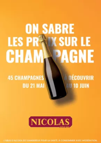 Prospectus NICOLAS HAGUENAU : ON SABRE LES PRIX SUR LE CHAMPAGNE