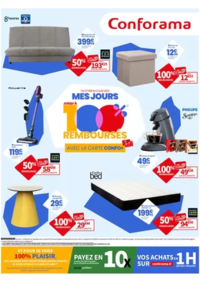 Prospectus Conforama BOURG EN BRESSE  : Mes jours 100% remboursés avec la carte Confo+