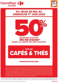 Prospectus Carrefour GENNEVILLIERS : OPERATION BON D’ACHAT SUR CAFES & THES