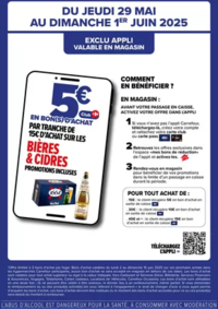 Prospectus Carrefour Market Vaires Sur Marne : OFFRE EXCLUSIVE APPLI : BON D’ACHAT BIERES ET CIDRES