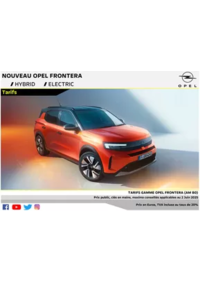 Prospectus Distributeur OPEL BELLEVILLE AUTO SARL BELLEVILLE-SUR-MEUSE : Opel Nouveau Frontera