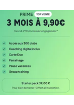 Promos et remises  : 3 MOIS À 9,90€