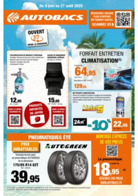 Prospectus autobacs Coignières : PNEUMATIQUES ÉTÉ