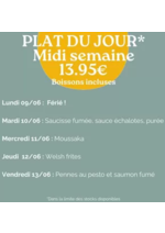 Prospectus crocodile : Plat Du Jour