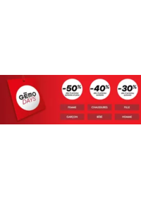 Prospectus Gemo CHALLANS : Gémo days