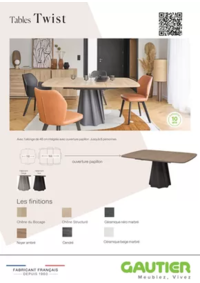 Prospectus GAUTIER DOMUS : Tables Twist Fr