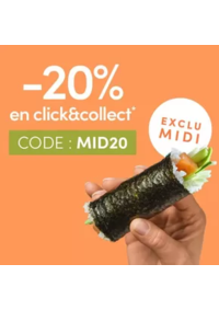 Prospectus Sushi shop PARIS 52 Rue de Rivoli : 20% de réduction dès 20€ d'achat
