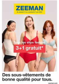 Prospectus Zeeman Sevran : Des sous-vêtements de bonne qualité pour tous.