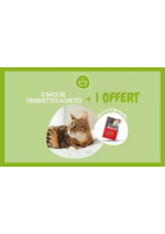 Prospectus Médor & Compagnie : 9 sacs de croquettes ou de litière achetés, le 10ème offert