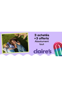 Prospectus Claire's VILLEFRANCHE SUR SAONE : 3 achetés +3 offerts