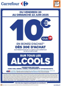 Prospectus Carrefour Drive BESANCON : OPÉRATION BON D’ACHAT SUR LES ALCOOLS