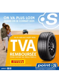 Prospectus Point S CESSON : Jusqu'au 2 août, Point S vous rembourse la TVA pour l'achat de pneus Pirelli !