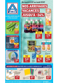 Prospectus Aldi Etaples : Nos arrivages vacances jusqu'à -34%