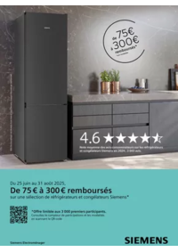 Prospectus Boulanger Villars : OFFRE Siemens: jusqu'à 300€ remboursés !