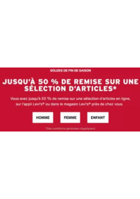 Prospectus Levi's Store St Germain en Laye : usqu’à 50 % de remise sur une sélection d’articles