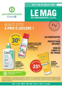 Prospectus Parapharmacie E.Leclerc MASSY : Magazine Eté