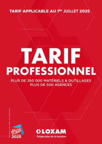 Prospectus Loxam DOUAI : Tarifs professionnels