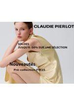Prospectus Claudie pierlot  : SOLDES JUSQU'À -50% SUR UNE SÉLECTION