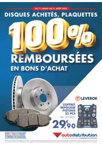 Prospectus auto distribution TINQUEUX : Disques achetés, plaquettes
