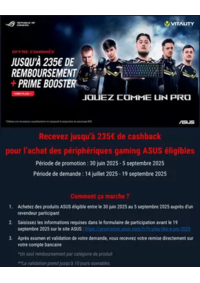 Prospectus LDLC Paris : Recevez jusqu'à 235€ de cashback avec ASUS