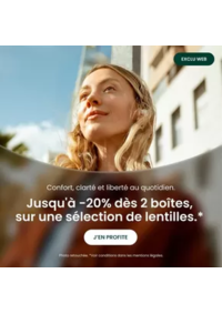 Prospectus Général d'Optique BOURG EN BRESSE : Jusqu'à -20% dès 2 boîtes, sur une sélection de lentilles.