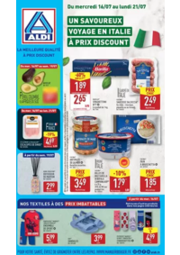 Prospectus Aldi Metz 69 Rue du Général Metman : Un savoureux voyage en Italie à prix discount