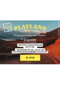 Prospectus Promod Bordeaux Centre Commercial Le Lac : Jeu de l'été : PLAYLAND